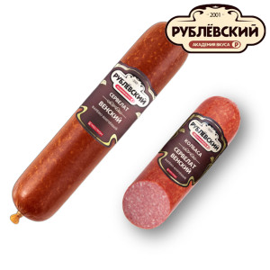 Колбаса варено-копченая Сервелат Венский Рублевский