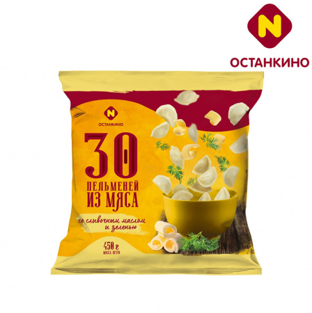 Пельмени со сливочным маслом и зеленью Останкино