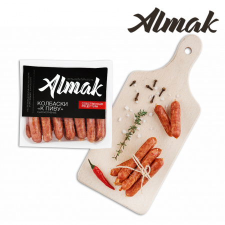 Колбаски сырокопчёные "К пиву" Альмак