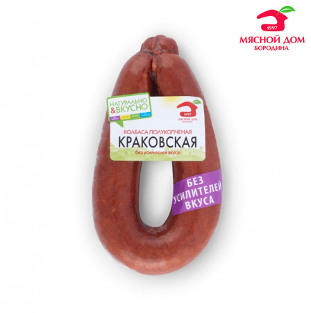 Колбаса полукопченая "Краковская" Мясной дом Бородина