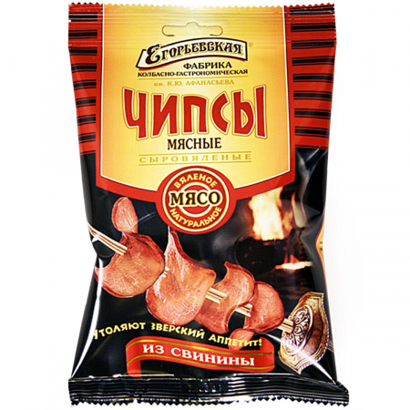 Чипсы мясные "Свиные сыровяленые" шт. Егорьевская КГФ