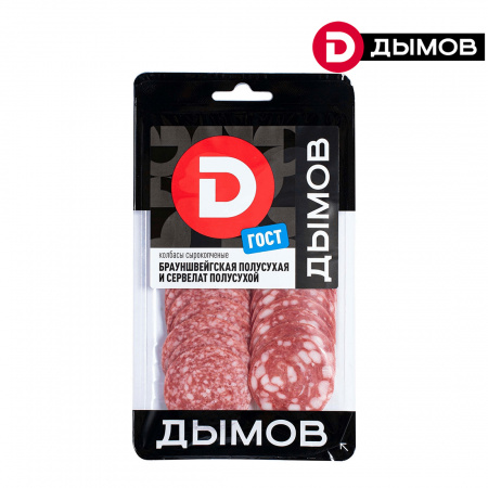 Нарезка Сервелат + Брауншвейгская полусухая Дымов