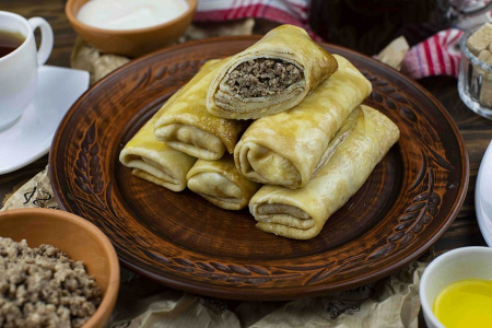 Блинчики с мясом зам. шт. Ремит