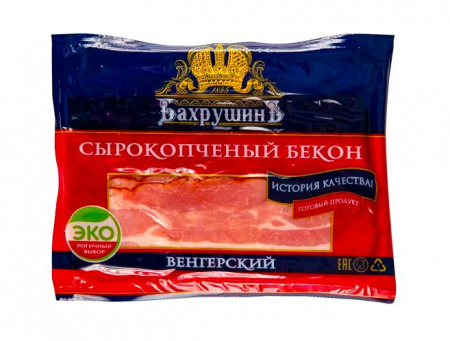 Нарезка Бекон Венгерский сырокопченый Бахрушинъ