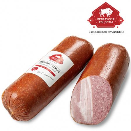 Сервелат Мясной Каприз варено-копченый Белорусские рецепты