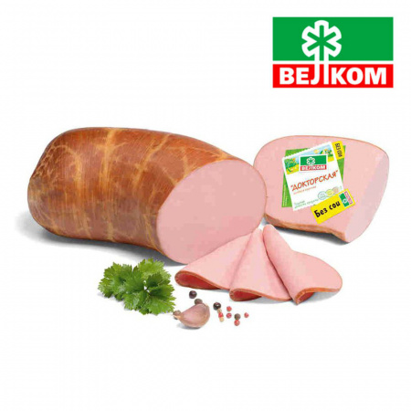 Колбаса вареная "Докторская" синюга Велком