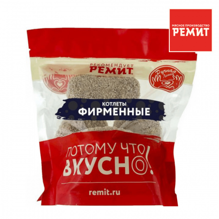 Котлеты свино-говяжьи Ремит Фирменные замороженные Ремит