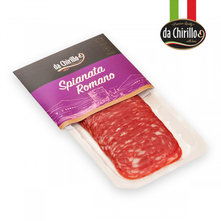 Нарезка колбаса сыровяленая Спьяната Романо (Spianata Romano) da Chirillo