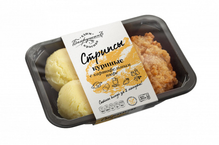 Стрипсы куриные с картофельным пюре